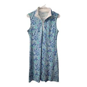 IBKÜL Athletic Mini Dress S Blue Activewear Tennis Nylon Beach Coastal